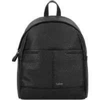 Gabor Rucksack "Lenea", Damen, Gr. B/H/T: 26cm x 31cm x 9,5cm, schwarz, Polyurethane, clean, Basic, Rucksäcke Rucksack, aus recyceltem Polyurethan mit dekorativen Ziernähten