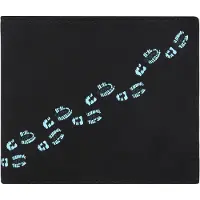 OXMOX Geldbörse New Cryptan RFID Protect Querscheinbörse Footsteps Print Cyan Black schwarz