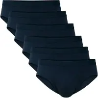 Calida Slip "Slip MEN BRIEF NATURAL BENEFIT 6er Pack", Herren, Gr. 52-54, blau (dunkelblau), Obermaterial: 94% Baumwolle CO. 6% Elasthan EL., Unterhosen Slip