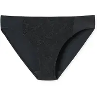 Schiesser Rioslip "Air", Damen, Gr. 48, Spitze, schwarz, Spitze, Obermaterial: 85% Polyamid, 15% Elasthan, körpernah, Unterhosen Rioslip, blickdichter Spitzen-Einsatz, weich, Microfaser