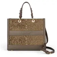 U.S. POLO ASSN. Shopper Schultertasche New Canyon Double Handle Bag Green olivgrün