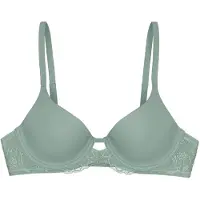 Triumph Bügel-BH "Amourette Charm T WHP01", Damen, Gr. 75, Cup E, grün (abstinthe), Microtouch, Obermaterial: 49% Polyamid, 38% Polyester, 13% Elasthan, BHs Bügel-BH, Stretch-Spitze