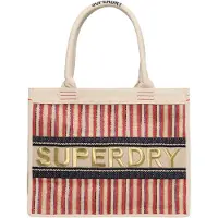 Superdry für Damen. W9110411A Rote Luxe-Tote-Tasche (OSFA), Lässig, Jute