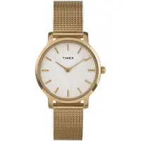 Timex Quarzuhr "TRANSCEND", gold (goldfarben), Armbanduhren, Damen, Quarzuhr, Armbanduhr, Damenuhr,Edelstahlarmband,analog