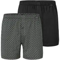 Schiesser Herren Jersey-Boxershorts, 2er Pack - 2Pack Boxershorts, Baumwolle, einfarbig