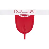 WOH String "String Sexy Fun G-String 1er Pack", Herren, Gr. S, rot, Obermaterial: 95% Baumwolle CO. 5% Elasthan EL., Unterhosen String