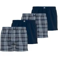 Ceceba Webboxer "Web-Boxershorts 4er Pack", Herren, Gr. 3XL, bunt (blau), Obermaterial: 97% Baumwolle CO. 3% Elasthan EL., Unterhosen Webboxer