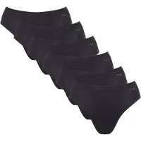 Sloggi Slip "Slip GO Daily Cotton Tai 6P 6er Pack", Damen, Gr. XS, schwarz, Obermaterial: 95% Baumwolle CO. 5% Elasthan EL., Unterhosen Slip