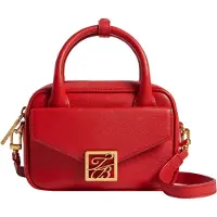 Ted Baker Leder Handtasche Umhängetasche Anibell Detail Mini Leather Crossbody Bag Brt - Red rot