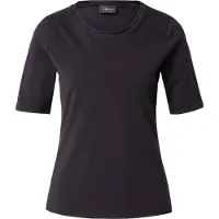 s.Oliver Black Label T-Shirt BLACK LABEL, Damen, Gr. 36, schwarz, Jersey, Obermaterial: 93% Baumwolle, 7% Elasthan, unifarben, regular fit taillenbedeckt, Rundhals, Shirts T-Shirt, mit Satindetail