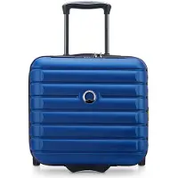 Delsey PARIS Trolley mit Laptopfach Shadow 5.0 Expandable Underseater 2 wheel Blue blau 37cm