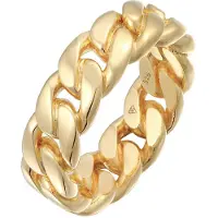 Elli Ring Bandring Chunky Chain Glieder Look 925 Silber Elli Gold