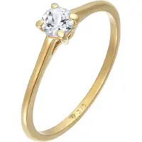 Elli Verlobungsring PREMIUM "Ring Topas Solitär Verlobungsring 375 Gelbgold" Gr. 58, gold, Fingerringe, Damen, 58, Gelbgold 375, Verlobungsring