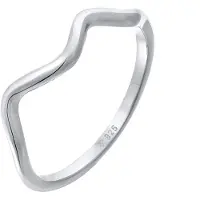 Elli Silberring "Ring Wellen Minimal Geo Trend 925 Silber" Gr. 54, silber, Fingerringe, Damen, 54, Silber 925 (Sterlingsilber), Silberring