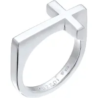 KUZZOI Ring Herren Kreuz Modern Schlicht 925 Silber Kuzzoi Silber