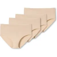 Schiesser Slip "Slip 4er Pack", Damen, Gr. XXL, beige (beige (sand)), Obermaterial: 95% Baumwolle CO. 5% Elasthan EL., Unterhosen Slip