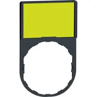 Schneider Electric ZBY6102 Schildträger mit Schild (L x B) 50 mm x 30 mm unbeschriftet Weiß, Gelb 1 St.(ZBY6102)