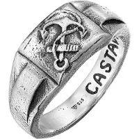 Haze&Glory Siegelring "Ring Castaway Anker Maritim 925 Silber" Gr. 62, schwarz, Fingerringe, Herren, 62, ohne Stein, Silber 925 (Sterlingsilber), 11mm, Siegelring