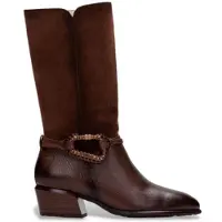 Hispanitas für Damen. PHI254298 Braune Verona Lederstiefel (42), 3 bis 5 cm, Keine, Lässig