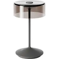Sigor LED-Akkutischleuchte Numotion, graphit, Glas, IP54, dimmbar