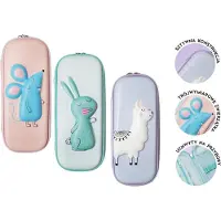 Interdruk Hartschalen-Federmä PP chen 3D BeBe Kids Pastellfarben