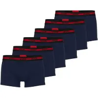 HUGO Boxershorts "Boxershort TRUNK TRIPLET PLANET 6er Pack", Herren, Gr. XXL, blau, Obermaterial: 95% Baumwolle CO. 5% Elasthan EL., Unterhosen Boxershorts