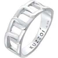 KUZZOI Silberring "Ring Herren Chunky Chain Glieder Look 925 Silber" Gr. 64, silber, Fingerringe, Herren, 64, Silber 925 (Sterlingsilber), Silberring