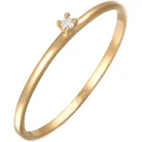 Elli DIAMONDS Diamantring "Ring Diamant Weiß Brillantschliff (0.004ct) Klassisch 585 Gelbgold" Gr. 56, gold, Fingerringe, Damen, 56, Gelbgold 585, Diamantring