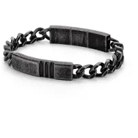 FYNCH-HATTON Armband "Schmuck Geschenk Edelstahl Armkette Curb Chain", braun (antikfarben), Armbänder, 18,5cm, Edelstahl, Armband