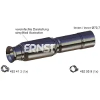 ERNST Flexrohr, Abgasanlage 465083 für MERCEDES-BENZ