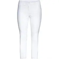 Sheego Webhose , Damen, Gr. 100, Langgrößen, weiß, 70% Viskose, 25% Polyamid, 5% Elasthan, unifarben, Hosen Webhose