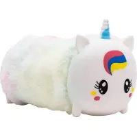 Idena - Schlamperetui Fluffy Einhorn mit Reißverschluss, ca. 22 x 8 x 8 cm großes Federmäppchen in Weiß
