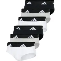 Adidas Originals Slip ORIGINALS "Slip 6er Pack", Herren, Gr. XXL, bunt (schwarz, weiß, grau), Obermaterial: 95% Baumwolle CO. 5% Elasthan EL., Unterhosen Slip