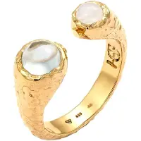 Haze&Glory Silberring "Ring Mondstein Aquamarin Hellblau 925 Sterling Silber" Gr. 54, gold, Fingerringe, Damen, 54, Silber 925 (Sterlingsilber), Silberring