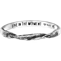 Haze&Glory Silberring "Ring Bandring gedreht - Moment 925 Silber" Gr. 54, schwarz, Fingerringe, Damen, 54, Silber 925 (Sterlingsilber), Silberring