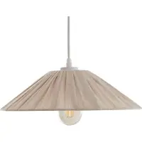 Lux.pro Hängeleuchte 'Bridge' mit Stoffschirm Weiß / Beige