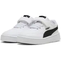 Puma Sneaker "COURT LALLY AC INF", Mädchen, Gr. 26, schwarz-weiß (weiß, schwarz), Synthetik, Schuhe Sneaker, für sportliche und lässige Anlässe, mit SOFTFOAM+ Dämpfung
