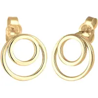 Elli Ohrringe Kreis Ringe Basic Geo Minimal 925 Sterling Silber Elli Gold
