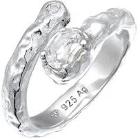 Haze&Glory Silberring "Ring Topas Weiß 925 Sterling Silber" Gr. 56, silber, Fingerringe, Damen, 56, Silber 925 (Sterlingsilber), Silberring