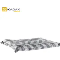 Kadax Sitzkissen "Pego", Gartenstuhlauflagen aus Baumwolle, Grau, 46cm