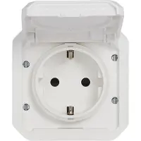 Legrand 069639L Plexo New Einsatz Schutzkontakt-Steckdose, SL, EB, IP44, IK 08, Ultraweiß