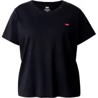 Levi's T-Shirt PLUS "THE PERFECT TEE", Damen, Gr. XXXL (54/56), schwarz, Jersey, Obermaterial: 100% Baumwolle, figurumspielend normal, Rundhals, Shirts T-Shirt, Figur umspielend