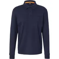 BOSS für Herren. 50527525 Interlock-Poloshirt navy (L), Lässig, Baumwolle, Langarm, Marine