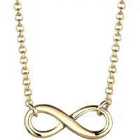 Elli Choker "Halskette Choker Infinity Symbol Unendlichkeit 925 Silber" Gr. 38, gold, Halsketten, Damen, ohne Stein, Silber 925 (Sterlingsilber), Choker