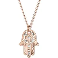 Elli Halskette Hamsa Hand Der Fatima Kristalle 925 Silber Elli Rosegold