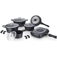 Royalty Line 15 -stück schwarzer kochtopf -set - langlebig und elegant