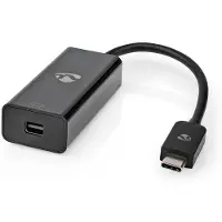Nedis CCGP64452BK02 USB-C-Adapter USB-C auf Mini-DisplayPort 0,2 m PVC Schwarz