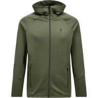 Peak Performance - Rider Essentials Zip Hood - Fleecejacke Gr S oliv