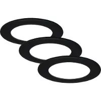 Briloner LED Einbauleuchte LEUCHTEN FLAT IN, 7 W, 600 lm, IP44, matt-schwarz, Kunststoff, 3er Set, Ø 12 cm
