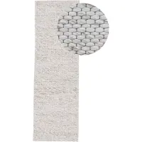 Carpetfine Wollteppich "Sina, auch als Läufer", beige, B:80cm H:14mm L:400cm, Wolle, Teppiche, Wollteppich, Handweb Teppich, reine Wolle, meliert, handgewebt, weich & kuschelig